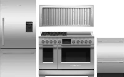 4 Piece Package Includes Refrigerator, Range, Hood And Dishwasher